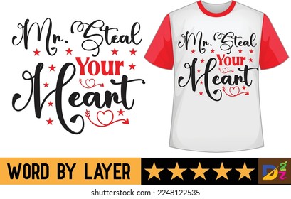 Valentine's day svg t shirt design 
