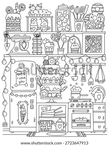 Valentine's Day Sweets Fill The Kitchen And A Coloring Page For Valentine's Day