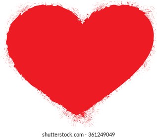 Valentine's Day symbol. textured Vector shape in heart form.
