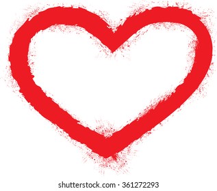 Valentine's Day symbol. textured Vector shape in heart form.