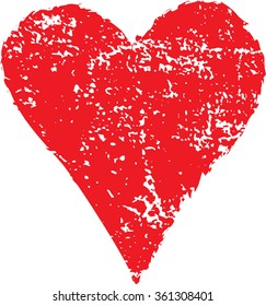 Valentine's Day symbol . textured Vector shape in heart form.