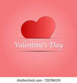 Valentine's day symbols background with heart - vector illustration