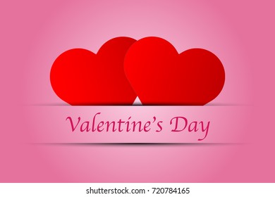 Valentine's day symbols background with heart - vector illustration