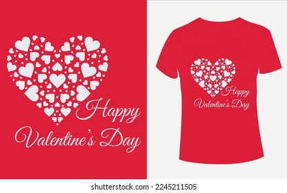 Valentines Day t shirt design with love vector 