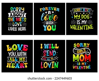 Valentines day T Shirt Design bundle, set of valentine t shirt, coloring valentine t shirt
