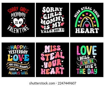 Valentines day T Shirt Design bundle, set of valentine t shirt, coloring valentine t shirt
