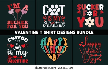 Valentine's Day T shirt Design Bundle,Retro Valentines day SVG,Cute Valentines svg, Heart Shirt svg, Love,Cut Files Cricut, Silhouette,valentine's day SVG, 