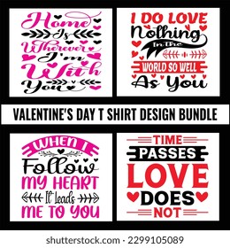  VALENTINE'S DAY T SHIRT DESIGN Bundle,fashion,shirt, design,love, ypography, SVG,