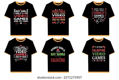 Valentine's day t- shirt design template