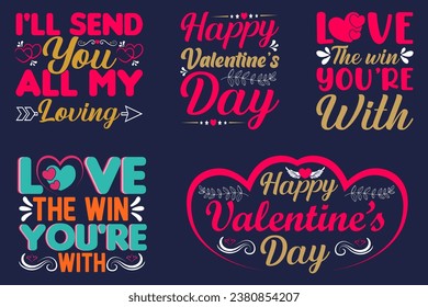 Valentine's day t shirt designs Bundle.