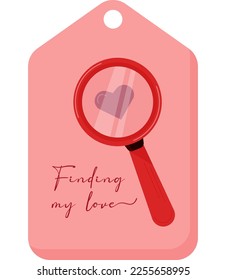 Valentines day tag labels in flat illustration simple cute and elegant vector design