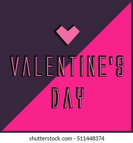 Valentines Day tag. Poster design