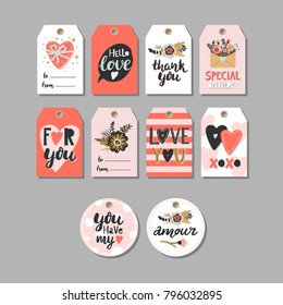 Valentines Day tags. 