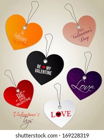 Valentine's Day tags. Vector
