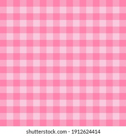Valentines day tartan plaid. Scottish pattern in white and pink cage. Scottish cage. Traditional Scottish checkered background. Seamless fabric texture. Vector illustration