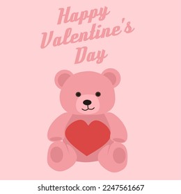 Valentine's day teddy bears background vector
