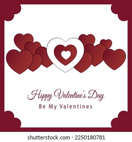 Valentine's day Template concept background. Vector illustration 57
