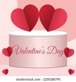Valentine's day Template concept background. Vector illustration 54