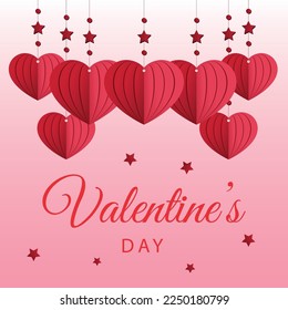 Valentine's day Template concept background. Vector illustration 42