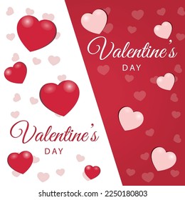 Fondo del concepto de plantilla de San Valentín. Ilustración del vector 45