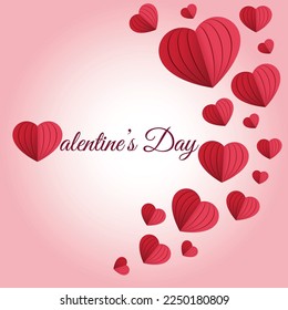 Fondo del concepto de plantilla de San Valentín. Ilustración del vector 44