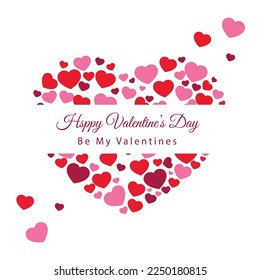 Valentine's day Template concept background. Vector illustration 51