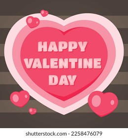 valentinstag Template mit Herzform, perfekt für Social Media Post, Grußkarte und Werbung.
