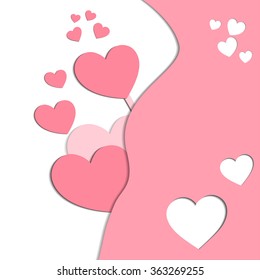 Valentines day. Template Love Heart