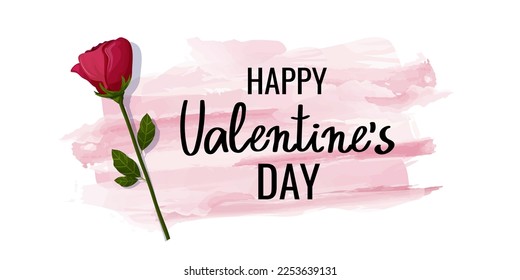 Valentine's Day. template for postcard, poster, banner, advertising, lettering, cartoon style, hand drawn style. vector illustration. 