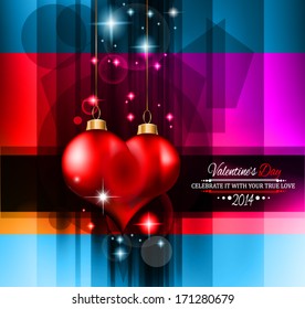 Valentine's Day template with stunning hearts and colors for your flyer backgrounds.