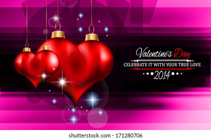 Valentine's Day template with stunning hearts and colors for your flyer backgrounds.