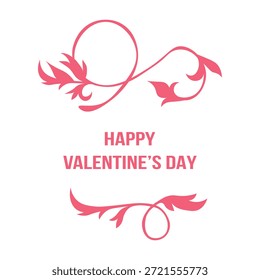 Día de San Valentín Plantilla Ilustración vectorial, tarjeta, Anuncio. Letras y caligrafía dibujadas a mano con lindo corazón sobre fondo rosa. Concepto de San Valentín.