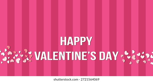 Día de San Valentín Plantilla Ilustración vectorial, tarjeta, Anuncio. Letras y caligrafía dibujadas a mano con lindo corazón sobre fondo rosa. Concepto de San Valentín.