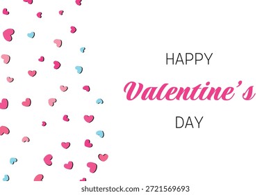 Día de San Valentín Plantilla Ilustración vectorial, tarjeta, Anuncio. Letras y caligrafía dibujadas a mano con lindo corazón sobre fondo rosa. Concepto de San Valentín.