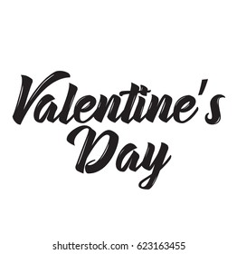 valentine's day, text design. Vector calligraphy. Typography poster. Usable as background.