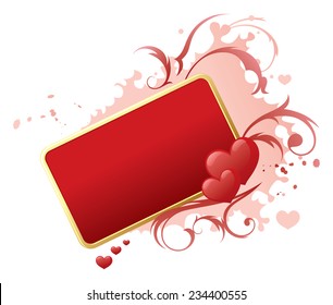 Valentines Day text frame banner.