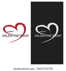 valentine's day text graphic vector illustration perfect for greeting cards, Valentine cards, invitation cards. Isolated Vintage text, letter composition, etc on white and black background