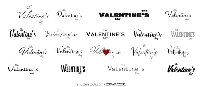 Valentine's Day. The Valentine's Day text. Handwritten typography