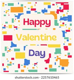 Valentine's day text image with colorful background, top view.
Perfect for social media, wallpaper and more