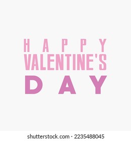 Valentines day text in simple style