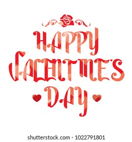 Valentines Day text vector Vintage Calligraphic Lettering design. Greeting invitation card banner poster template.