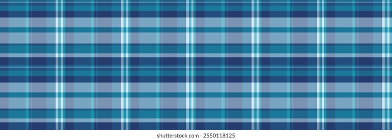 Valentines day texture vector plaid, girl seamless textile tartan. Birthday card background pattern fabric check in cyan and blue colors palette.