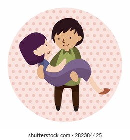 Valentine's day theme love couple elements vector