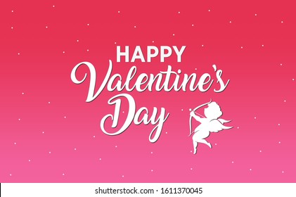 Valentine's day theme on pink background. Valentine's Day.