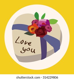 Valentine's day theme presents elements vector