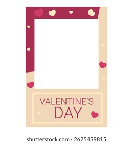 Valentine's day themed photo frame with hearts is perfect for capturing romantic moments