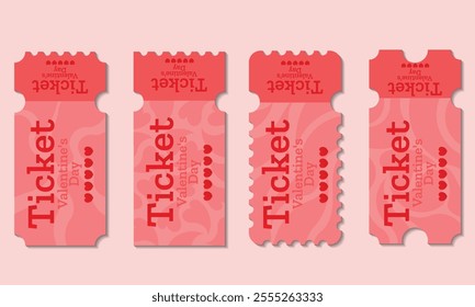 valentine's day ticket vector or love ticket