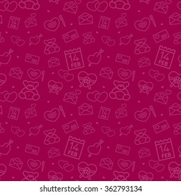 Valentine's day tiled background