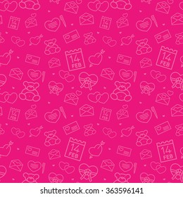 Valentine's day tiled background