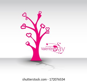 Valentine's Day Tree of Heart Shape Design.